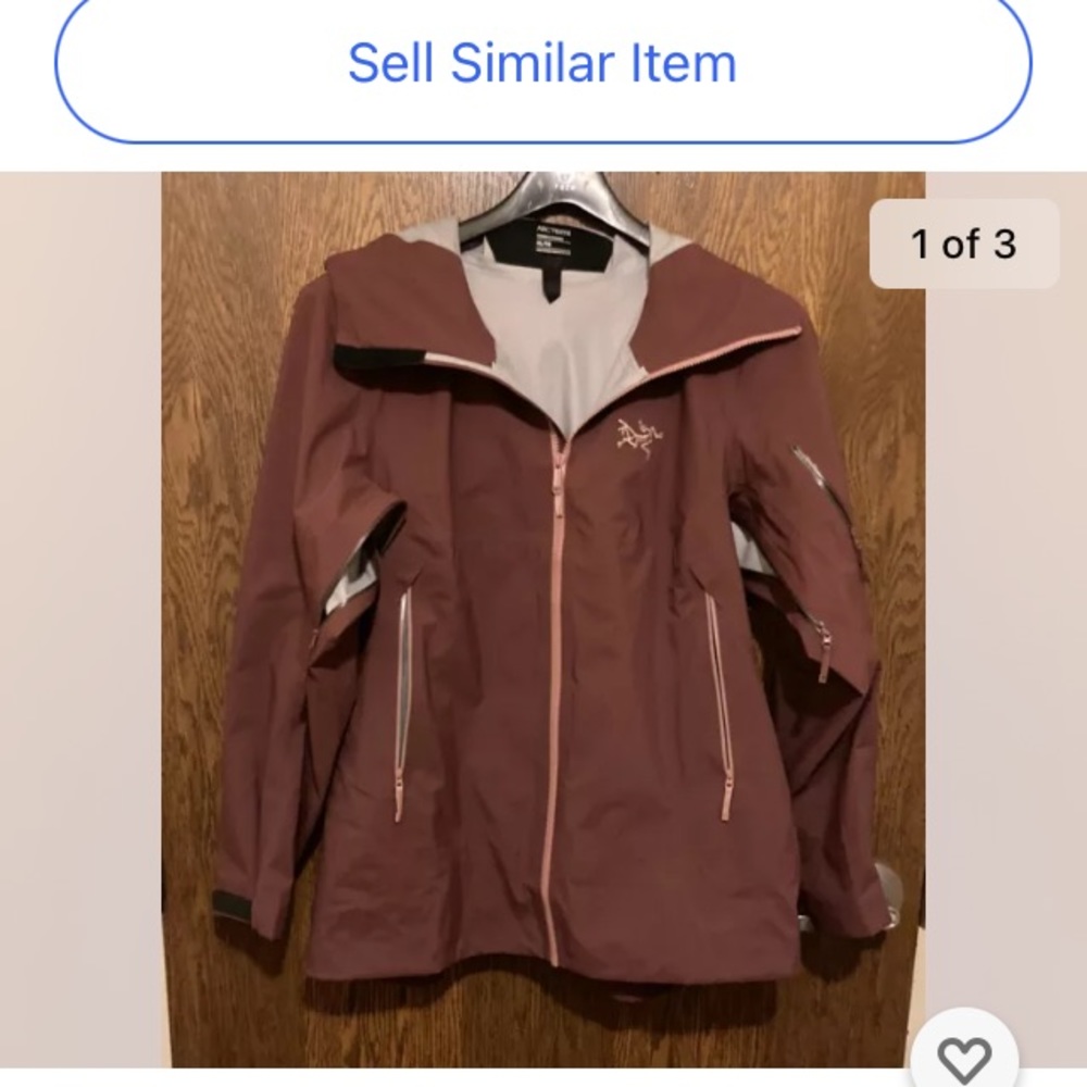 New Arc’teryx SENTINEL AR Women’s XL Gore-Tex Jacket w/flannel backer.